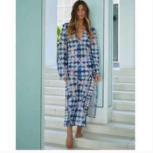 Skatie x Rocky Barnes 'Indie' Dress in INDIGO